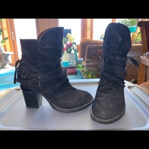 NWT - Lane Bryant Black Embellished Ankle Boots
